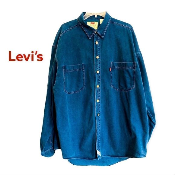 Vintage‎ Levi's Denim Button Down Shirt - Picture 1 of 15